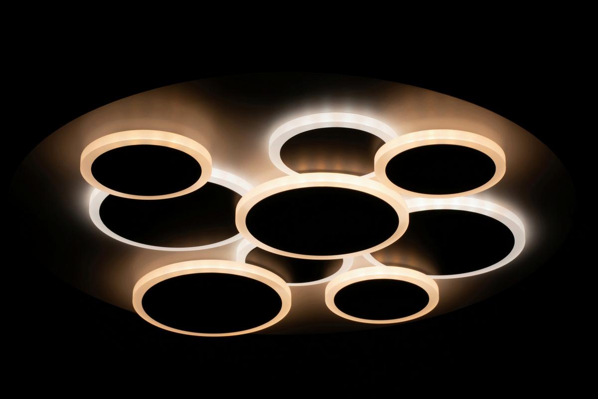 LAMPA SUFITOWA LED BLACKBURN *SBN* - czarny/biały, Trend, tworzywo sztuczne/metal (46,8/6cm) - Novel