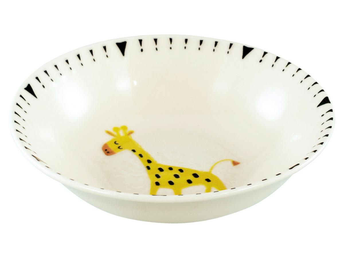 Set Otroških Posodic Safari, 4-Delni - večbarvno/sivobela, Basics, keramika (18,5cm) - Creatable