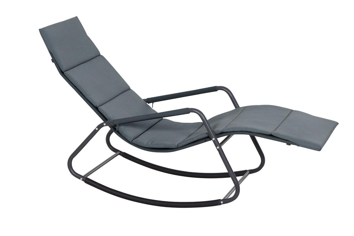 Sienna Garden Relaxliege ca.57x81x143cm Blaugrau - Blaugrau, KONVENTIONELL, Kunststoff/Textil (57/81/143cm) - Siena Garden