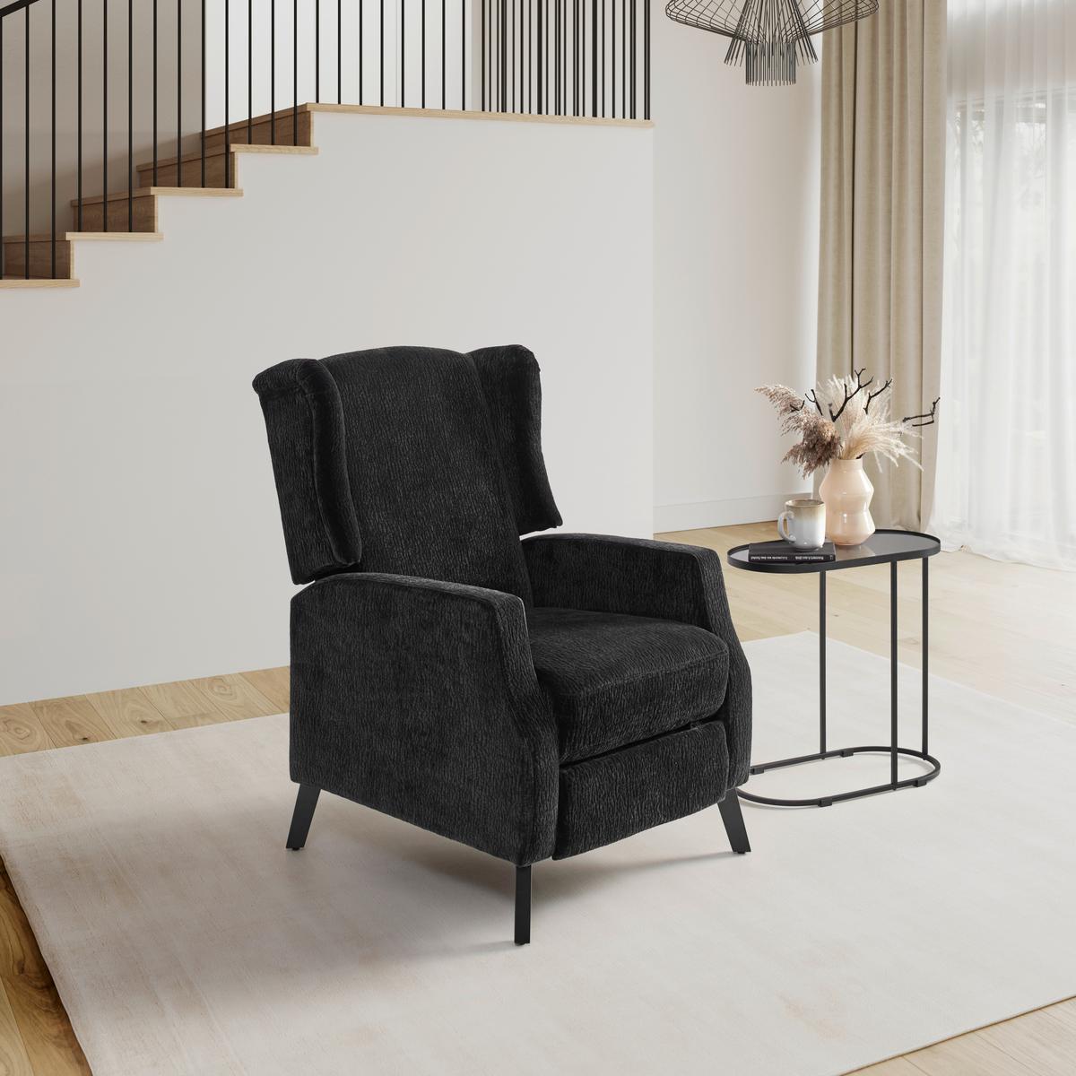 Relaxsessel Cosy Schwarz - Schwarz, MODERN, Holz/Textil (68/104/87cm) - Mömax