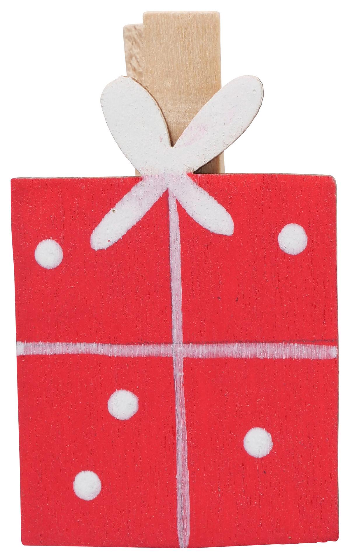 Dekoclip Monti I Multicolor 6-tlg. - Multicolor, Konventionell, Holzwerkstoff/Textil (5,5/1,7/5,5cm) - Modern Living