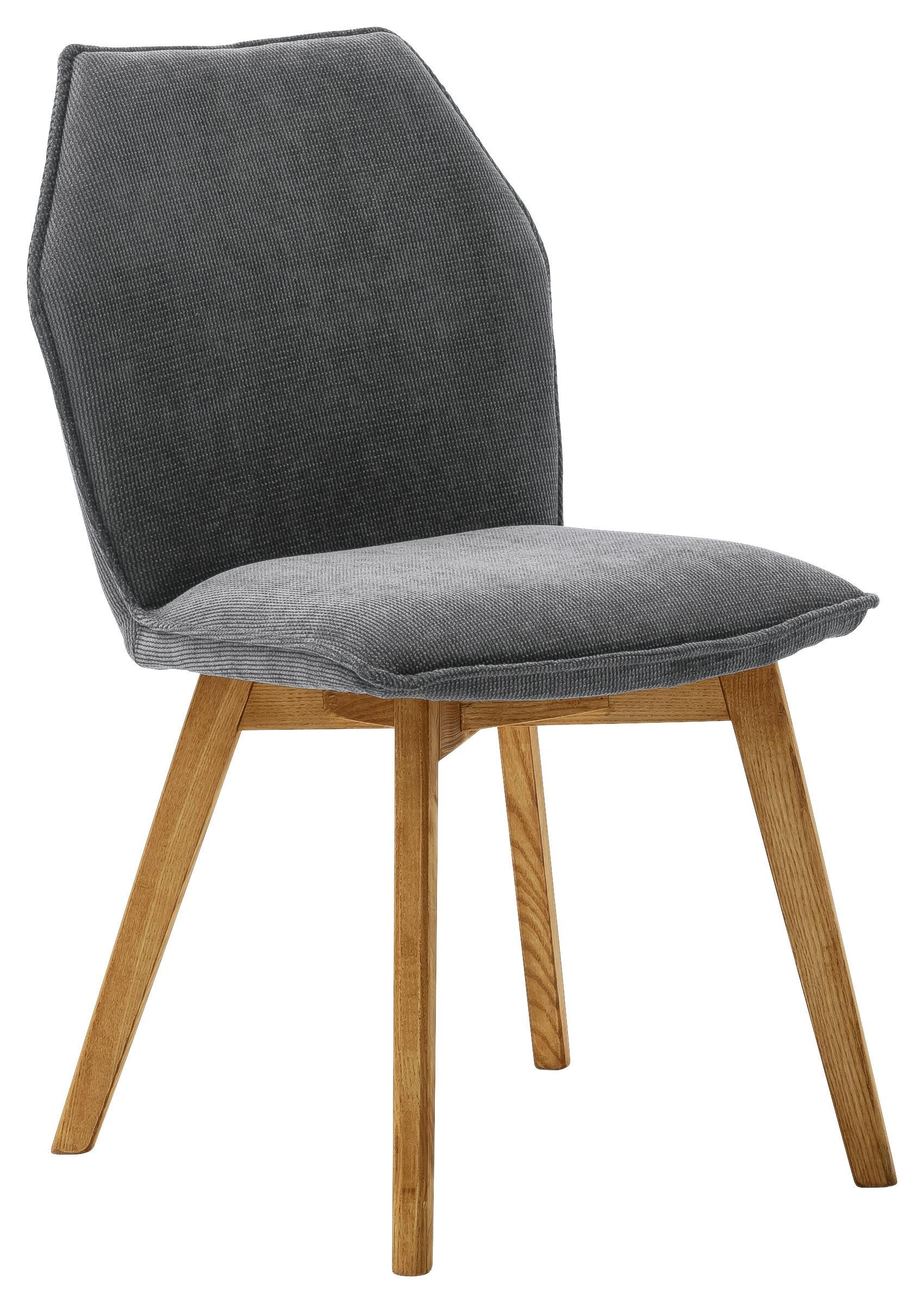 KRZESŁO LARDOS - kolor dębowy/antracytowy, Design, drewno/tkanina (49/87/63cm) - Livetastic