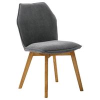 KRZESŁO LARDOS - kolor dębowy/antracytowy, Design, drewno/tkanina (49/87/63cm) - Livetastic