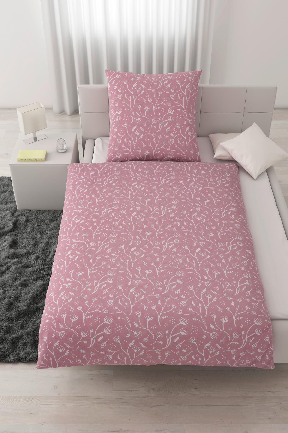 Bettwäsche Frida Mauve ca. 135x200cm - Mauve, KONVENTIONELL, Textil (135/200cm) - Modern Living