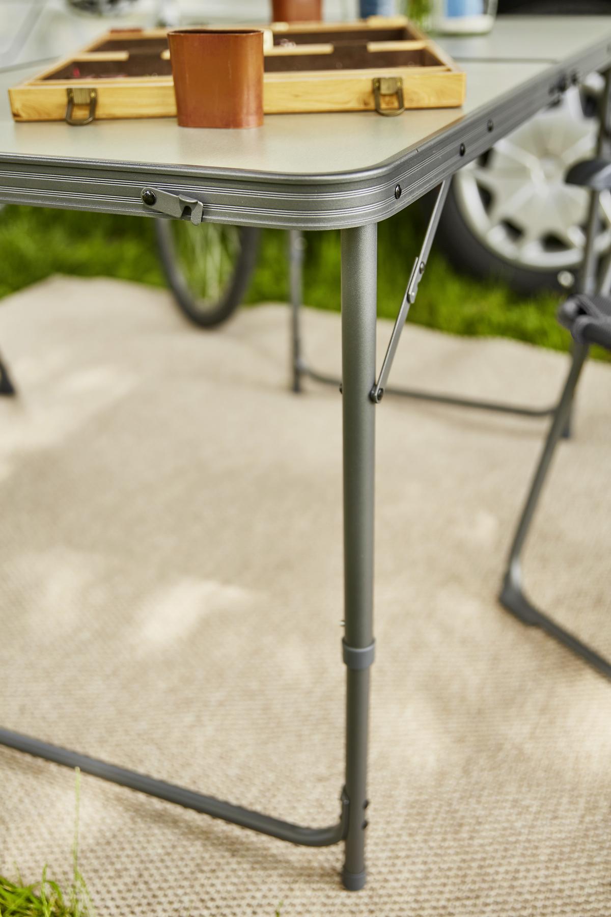 Campingtisch klappbar Economy 120x60 cm - Grau, KONVENTIONELL, Holzwerkstoff/Metall (120/60/70cm) - Siena Garden