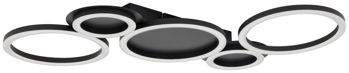 LED-Deckenleuchte Bläck Schwarz max. 40 Watt - Schwarz, MODERN, Kunststoff/Metall (74/40/5cm)