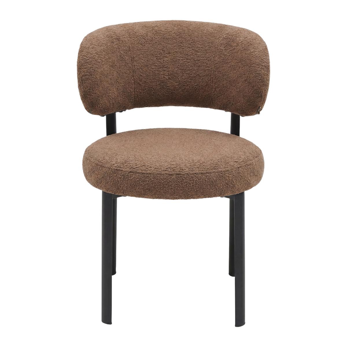 Stuhl Sigi Braun/Schwarz Webstoff - Schwarz/Braun, MODERN, Holz/Textil (54.5/78/59cm) - Mömax