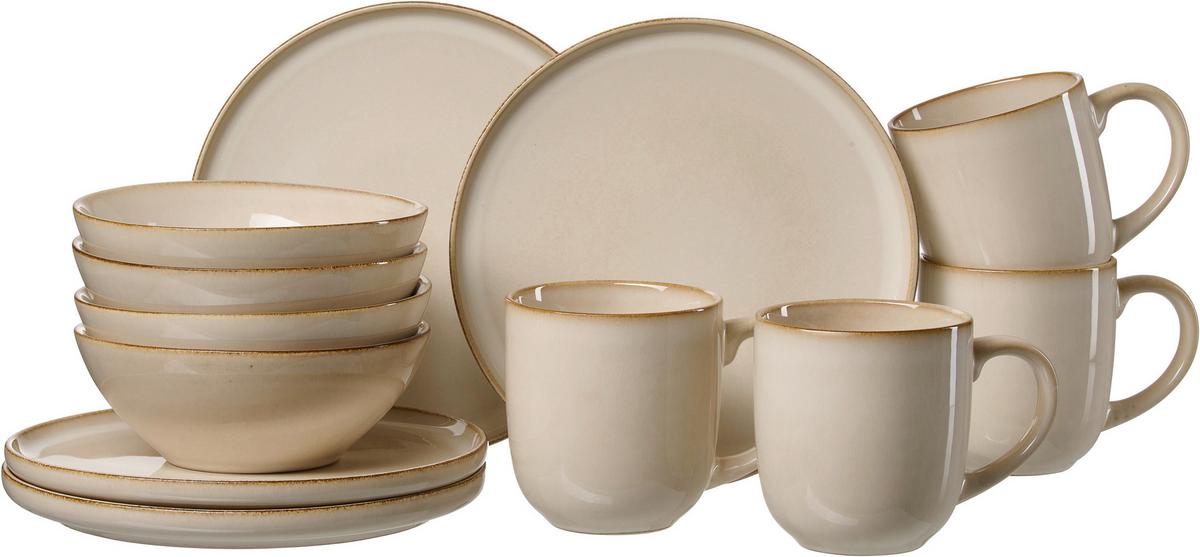 SERWIS ŚNIADANIOWY 746853 - kremowy, Konventionell, ceramika (34/18/23cm) - Ritzenhoff Breker