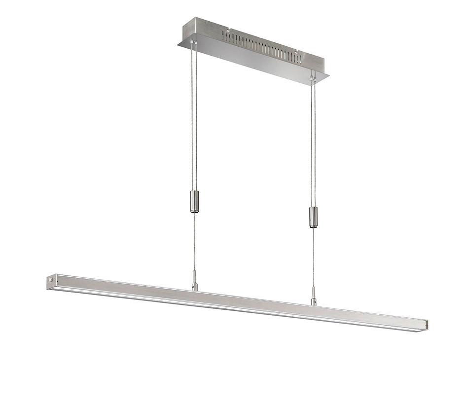 LAMPA WISZĄCA LED 60059 VITAN - kolor niklowy, Lifestyle, metal/szkło (115/7/90-150cm) - Fischer & Honsel