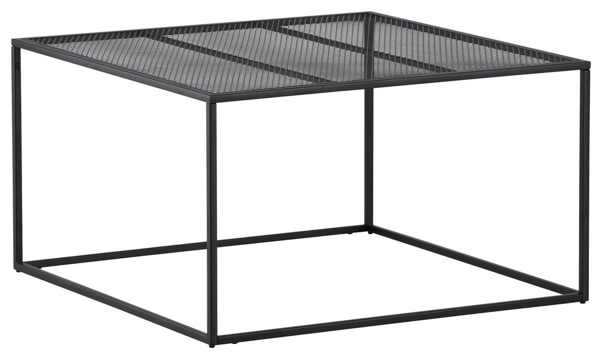 COUCHTISCH NETZ - Schwarz, Design, Metall (80/80/45cm) - Livetastic