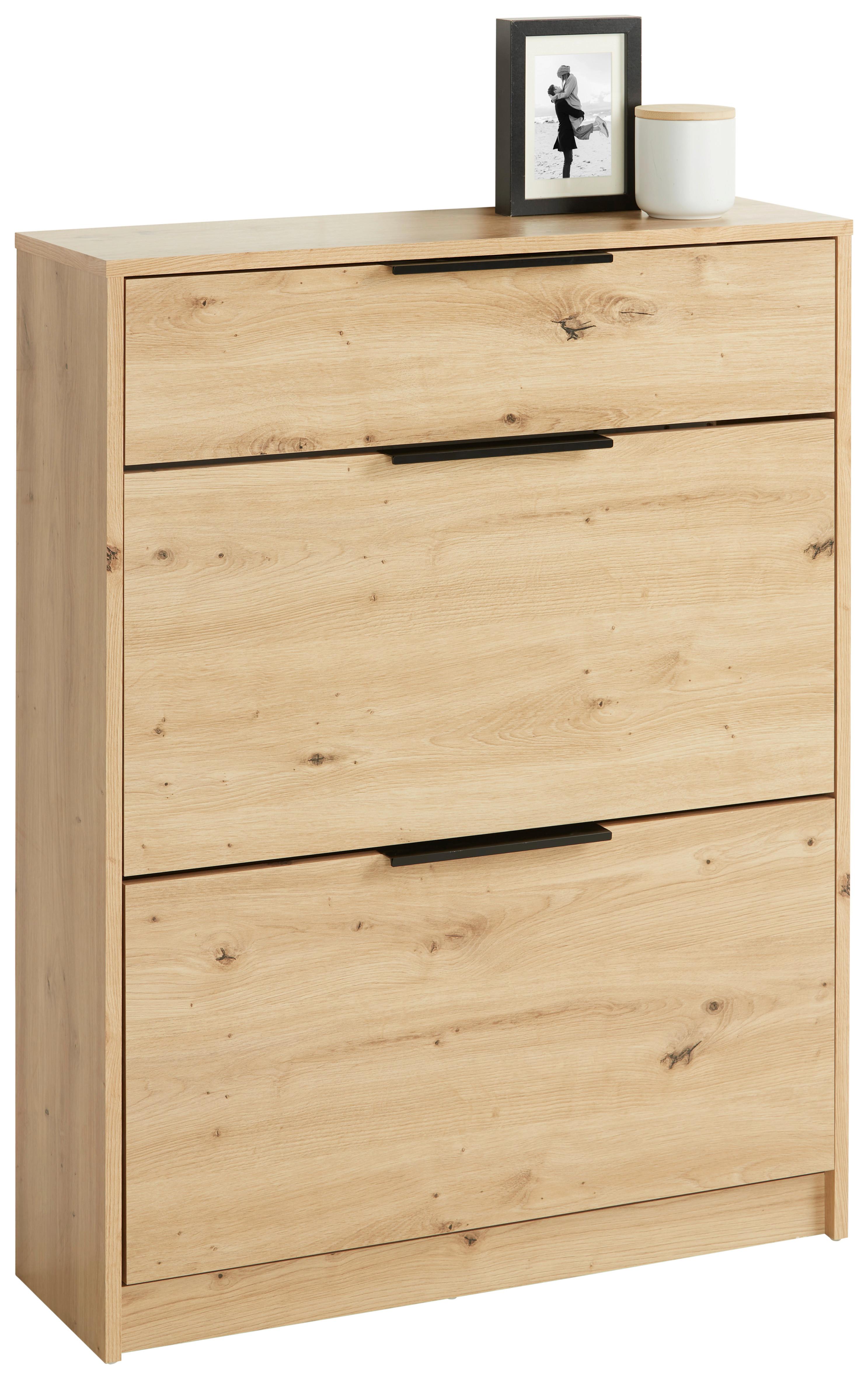 Omara Z Loputami Za Čevlje Bela, Barva Hrasta - barve hrasta, Moderno, leseni material (79/103/25cm) - Mömax