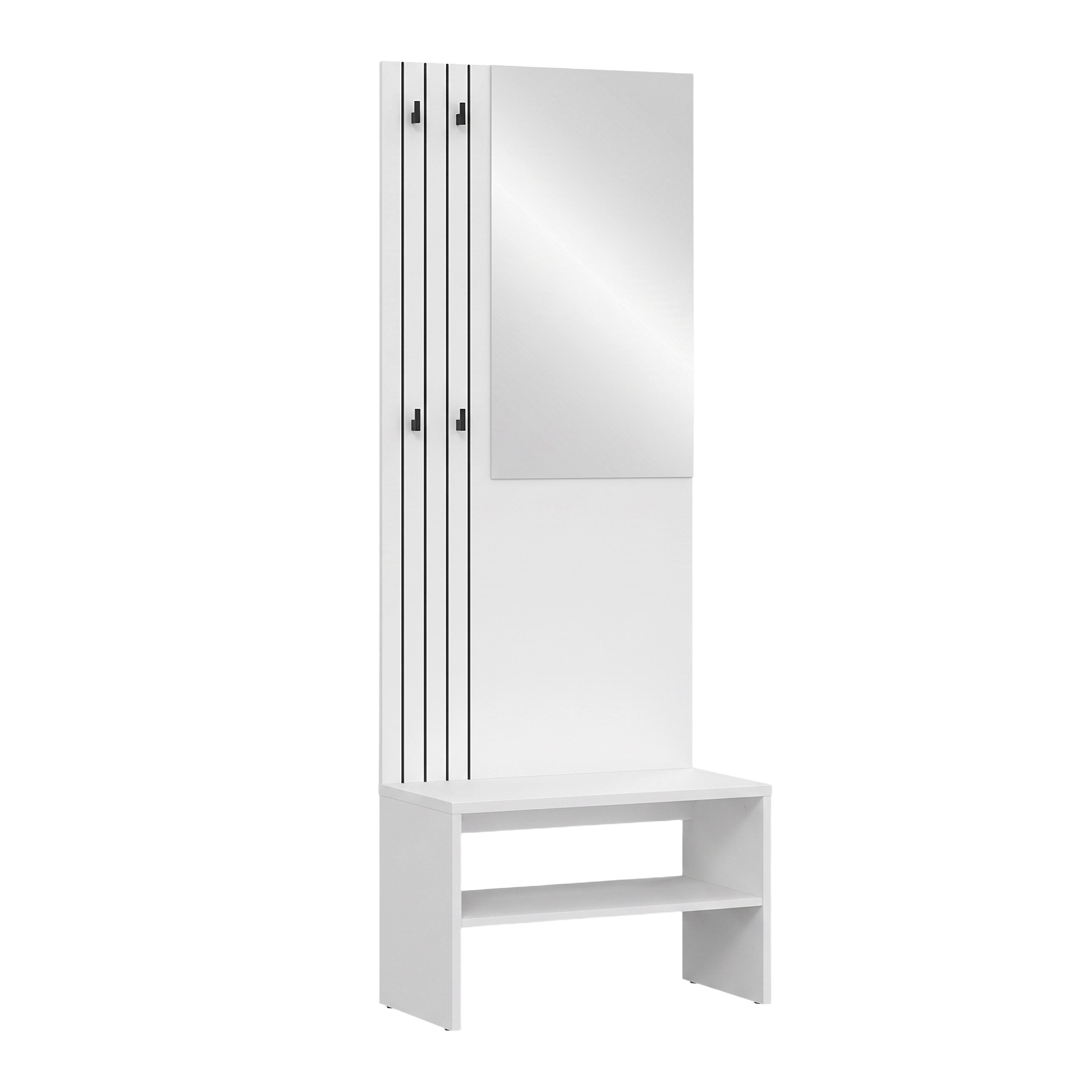 Predsoblje Charlie - bijela, Konvencionalno, drvni materijal (60/180/37cm) - Modern Living