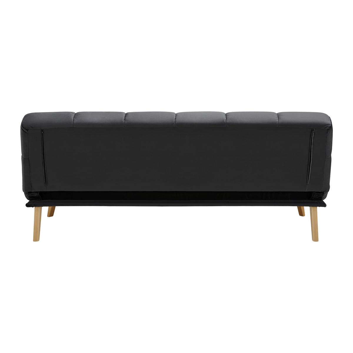 Canapea extensibila ALVA - negru, Modern, lemn/textil (185/80/88cm) - Bessagi Home