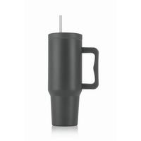 TERMOKUBEK 15042 - szary, Basics, tworzywo sztuczne/metal (1,2l) - GOURMETMAXX
