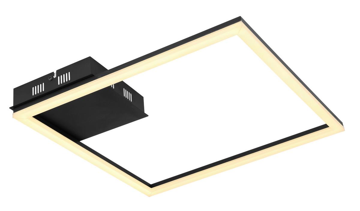 LED-Deckenleuchte Tiny max. 18 Watt - Opal/Schwarz, Design, Kunststoff/Metall (40/40/5,5cm) - Globo