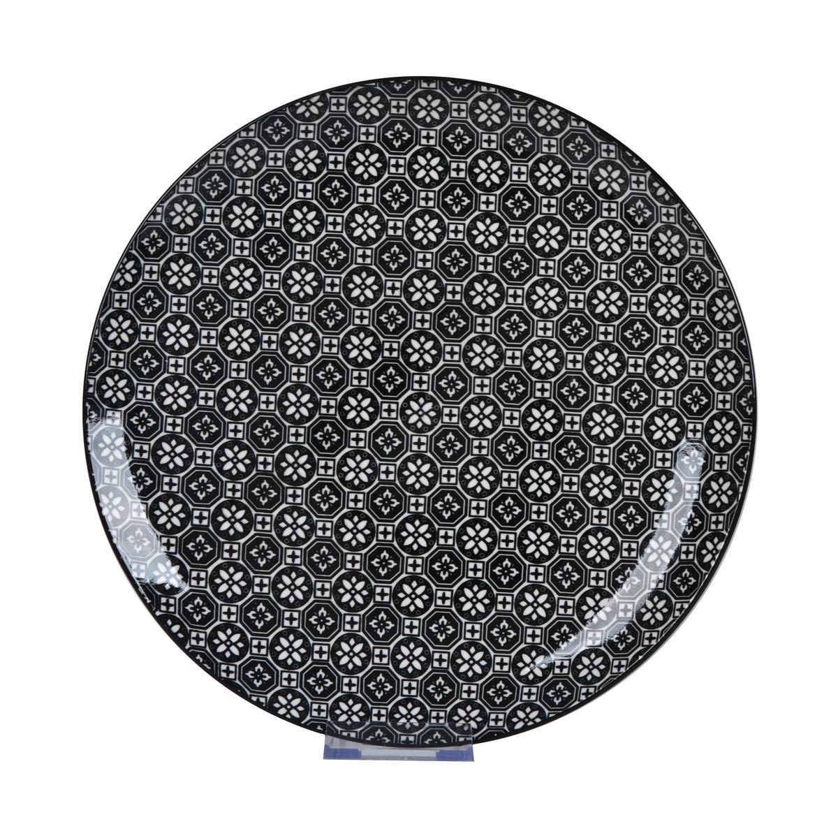 Farfurie întinsă Shiva - alb/negru, Lifestyle, ceramică (27/2,5cm) - Mömax