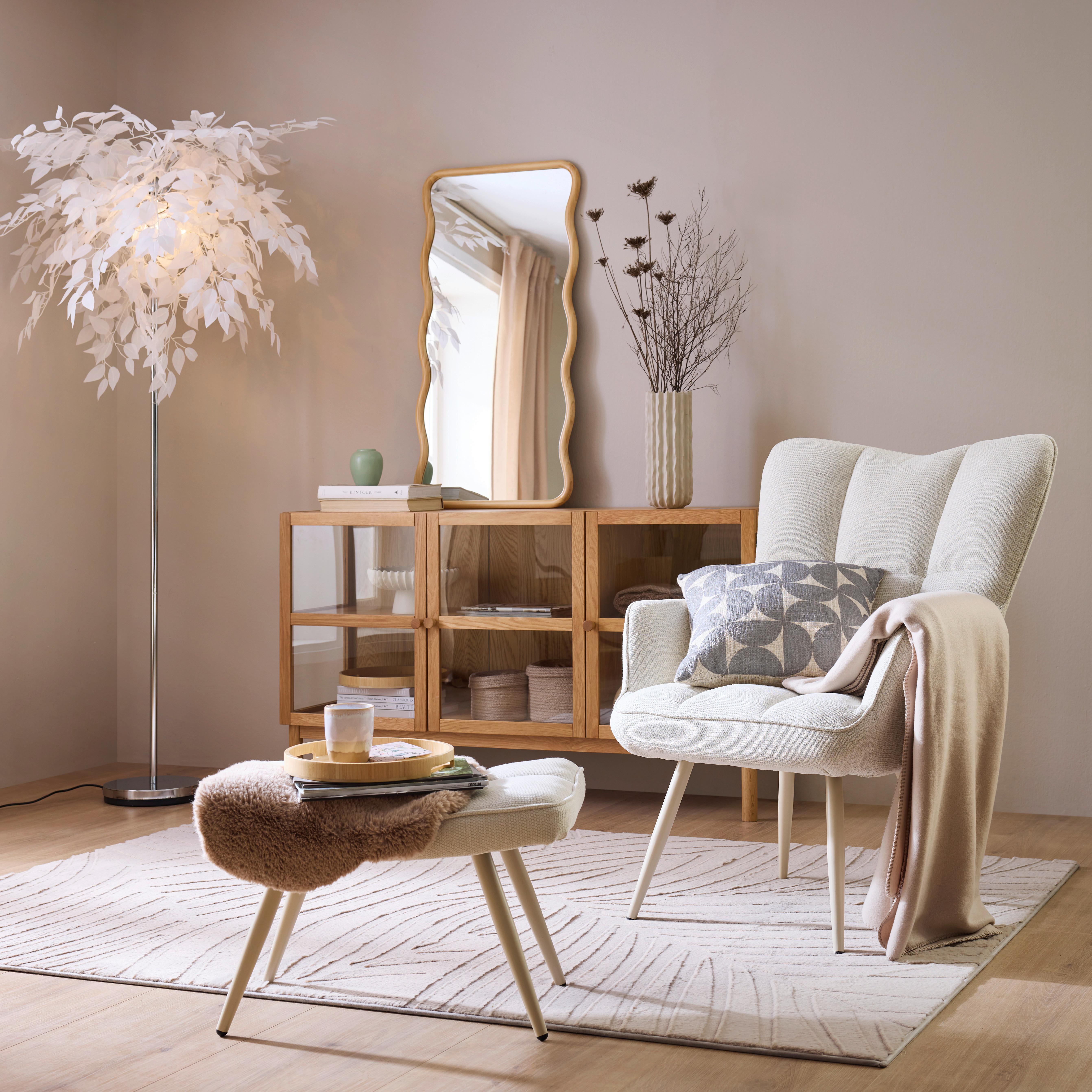 FÅTÖLJ ALEX -BASED- - beige/svart, Modern, metall/textil (68/100/78cm) - Based