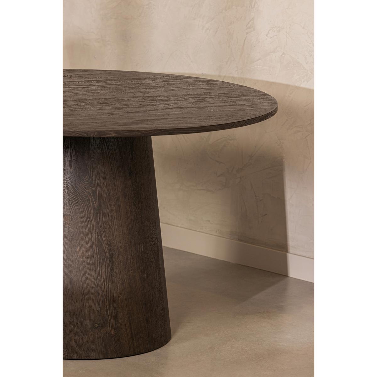 Esstisch Maan Dunkelbraun - Dunkelbraun, Design, Holzwerkstoff (120/120/75cm) - Livetastic