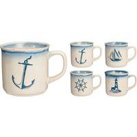 Kávésbögre Sea - kék/fehér, Trend, kerámia (7,5/8cm)