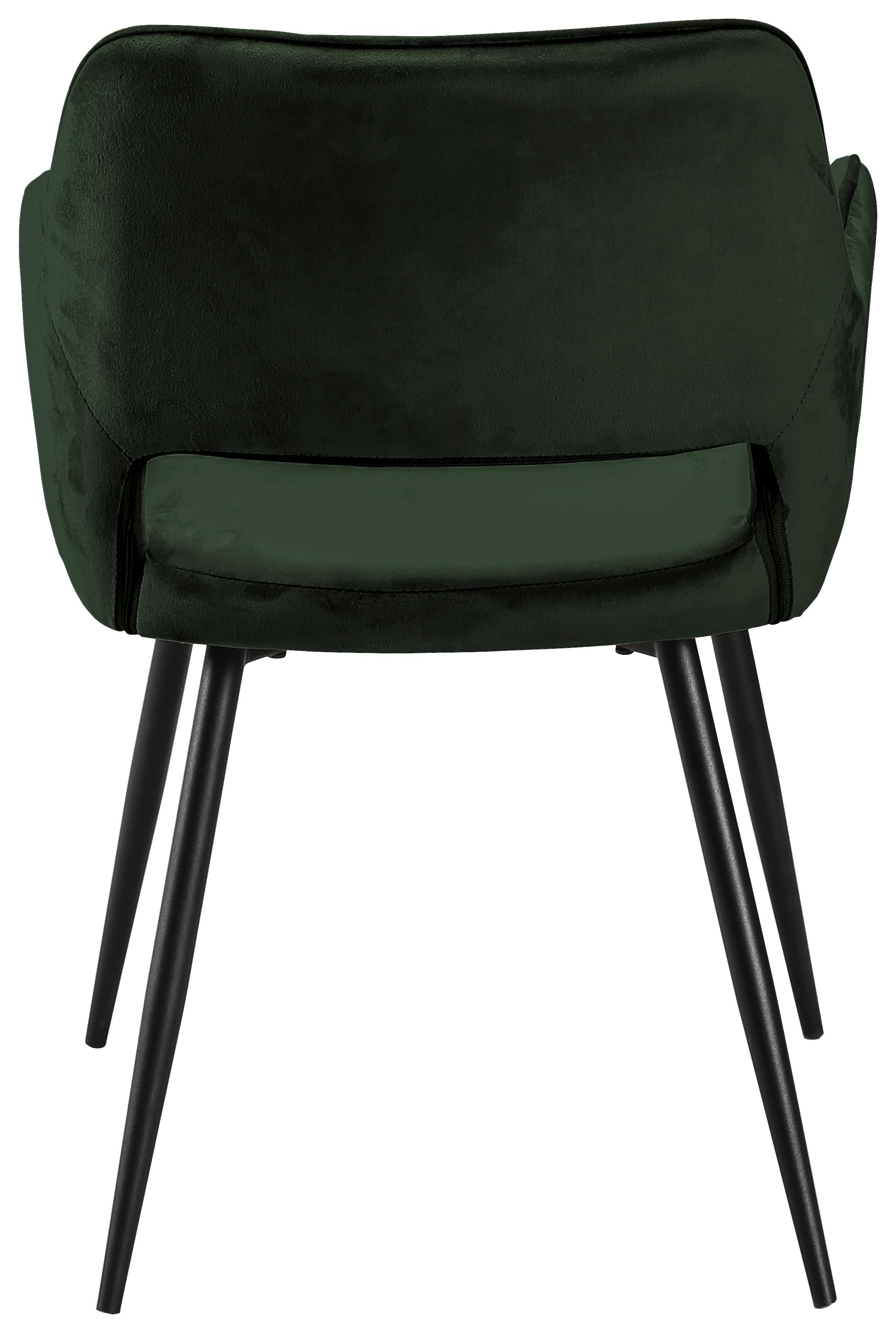 Armlehnstuhl Serafina Dunkelgrün - Dunkelgrün, MODERN, Holz/Textil (55/79/59cm) - Mömax
