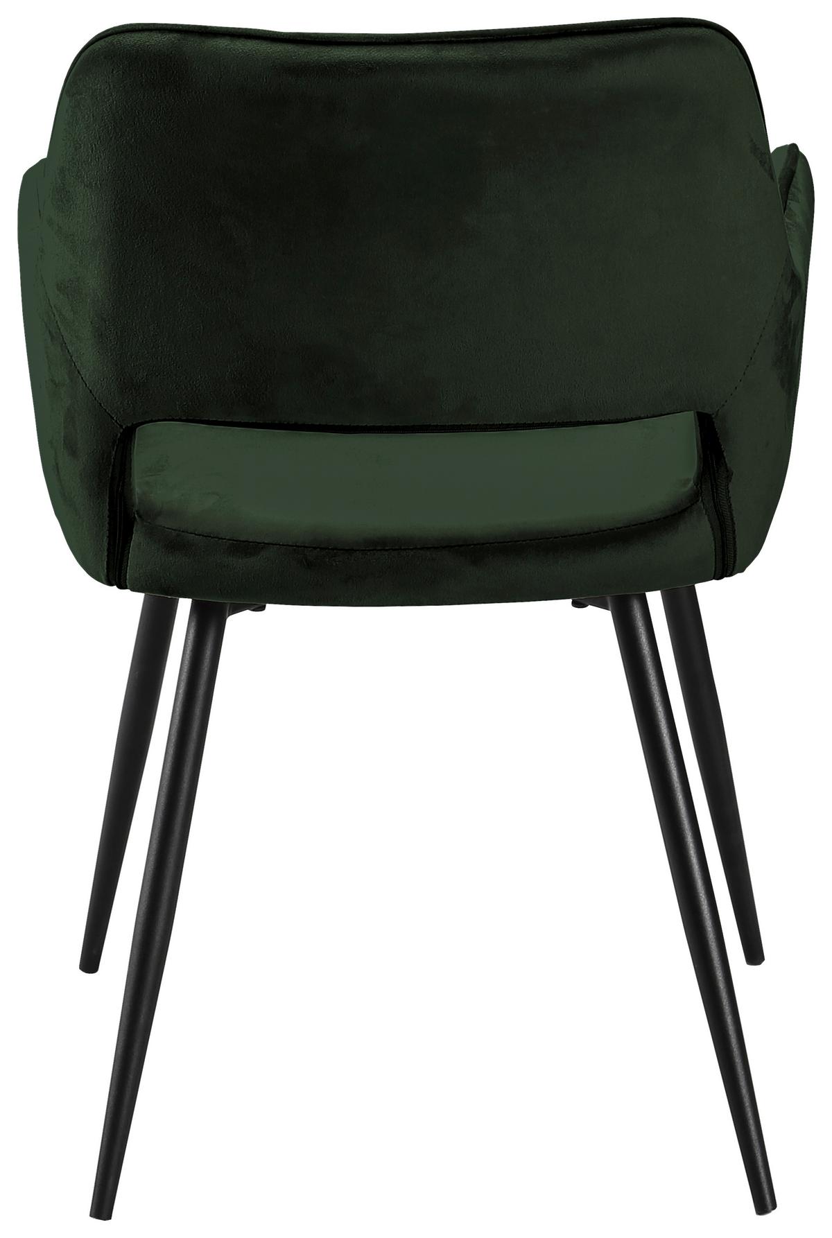 Stolica S Rukonaslonima Serafina - tamno zelena, Moderno, drvo/metal (55/79/59cm) - Mömax