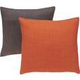 Párnahuzat Leinenoptik - sötétbarna, konvencionális, textil (40/40cm) - MÖMAX modern living