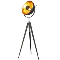 LAMPA STOJĄCA 40150145X BOWY - czarny/kolor złoty, Design, metal (63,5/168cm)