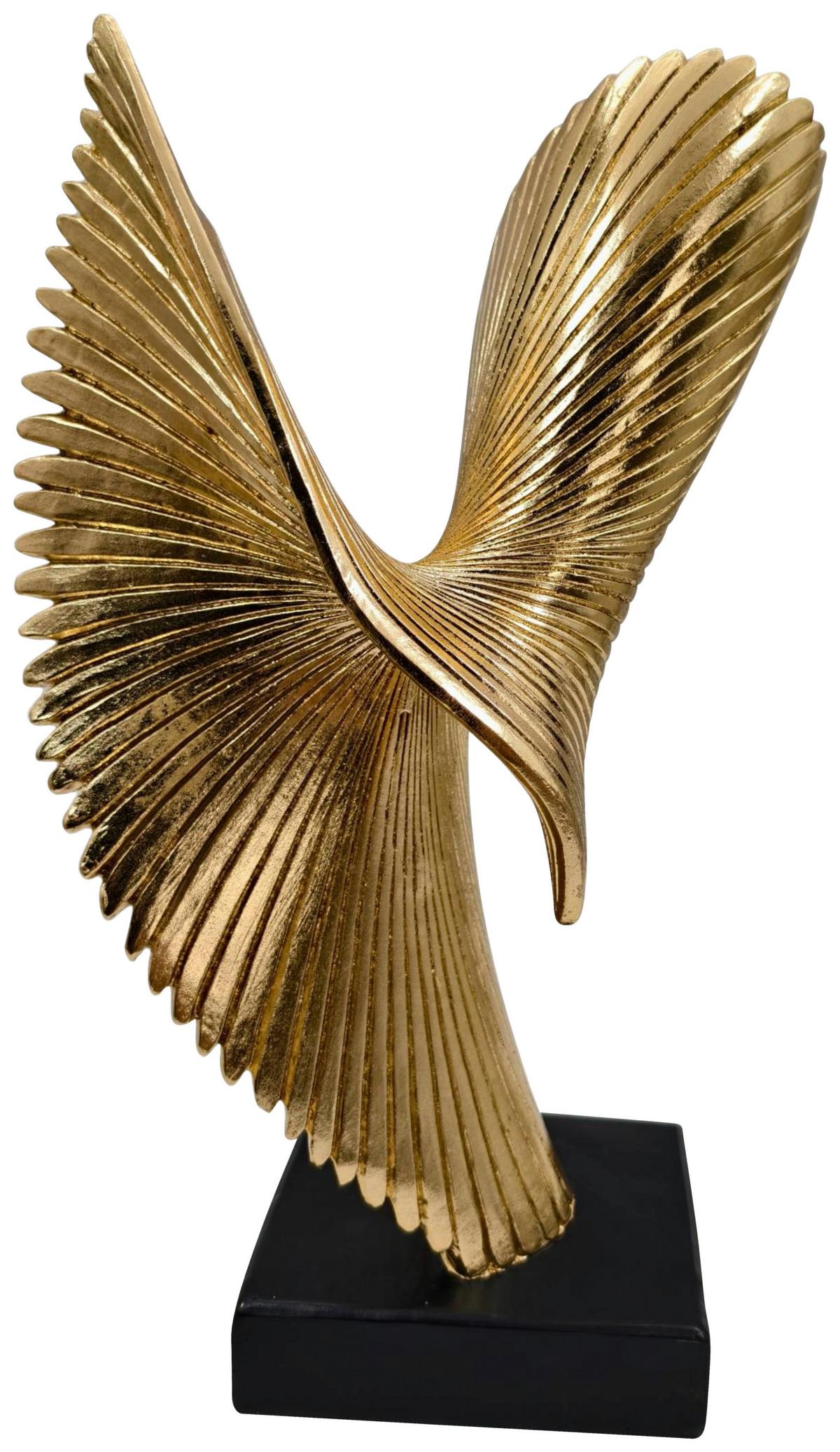 Objekt Dekorativni Adele - zlatne boje/crna, Moderno, prirodni materijali (22/38/18cm) - Mömax