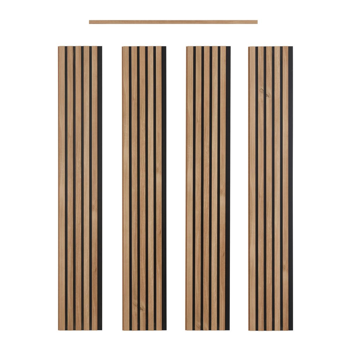 Wandpaneel Anna Eiche Artisan 4er Set - Eiche Artisan, Modern, Holzwerkstoff (74,4/119/1,2cm) - Mömax