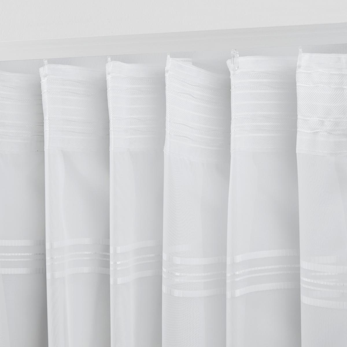 Perdea prefabricată Louis - alb, Konventionell, textil (140/245cm) - Modern Living