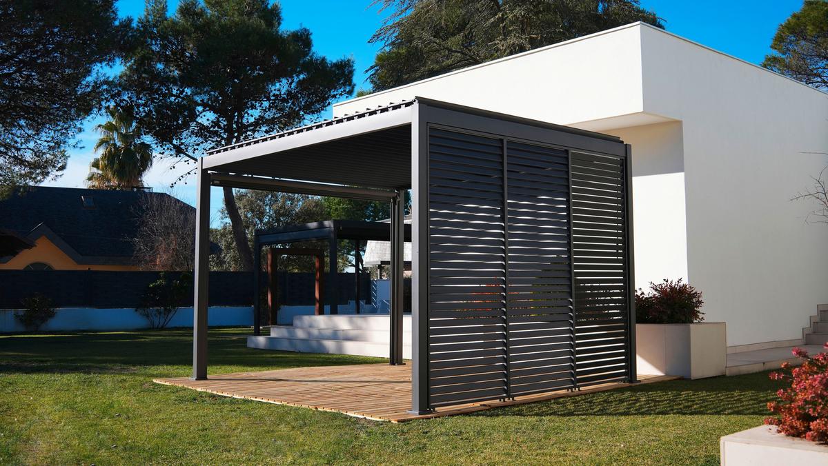 Pergola Element ca. 300x240x400 cm Anthrazit - Anthrazit, LIFESTYLE, Metall (300/240/400cm) - Gardenson