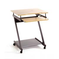 BIURKO KOMPUTEROWE ROLLER - kolor dębowy/antracytowy, Basics, materiał drewnopochodny/metal (60/49/76cm)