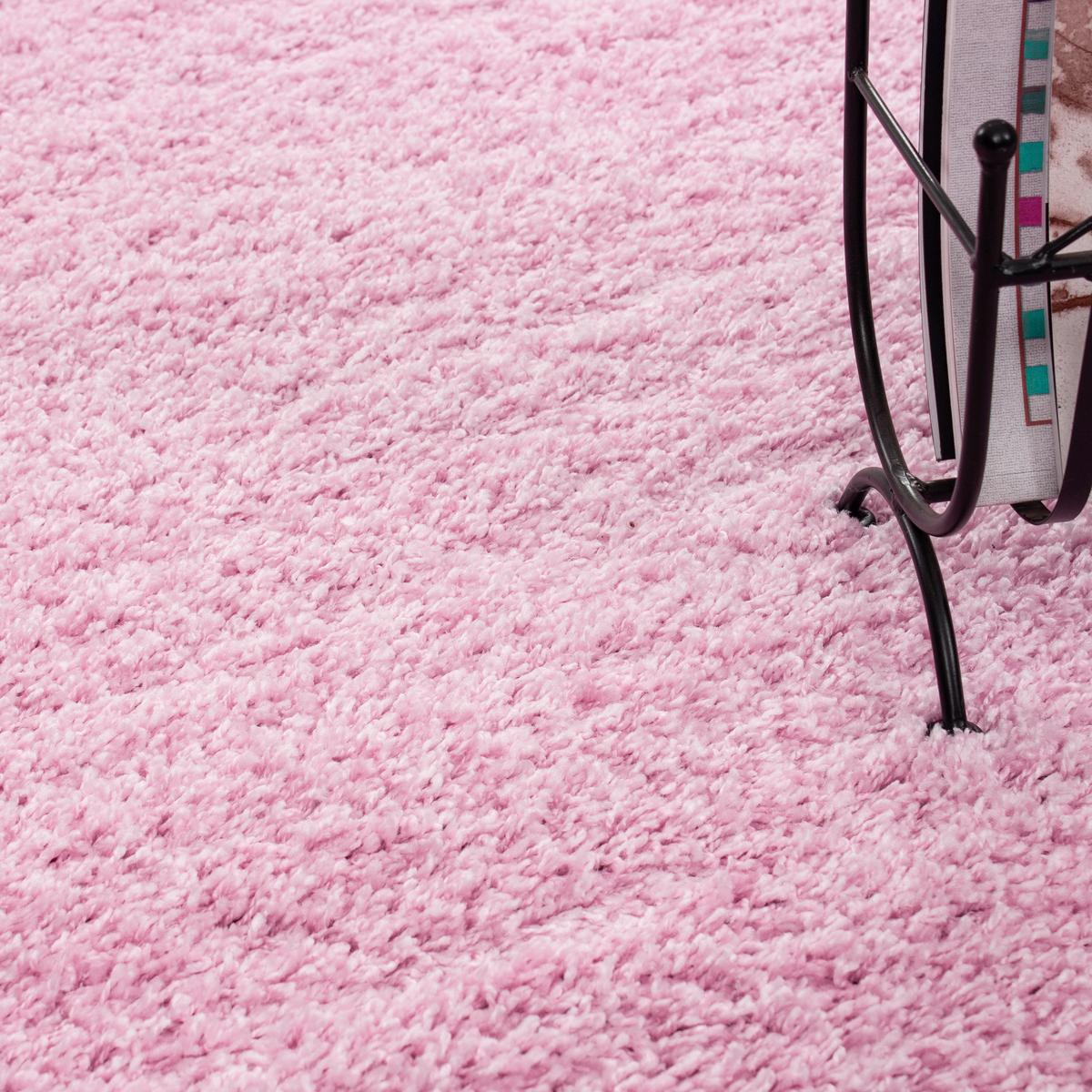 Hochflorteppich Life Pink ca. 100x200cm - Pink, Trend, Textil (100/200cm)