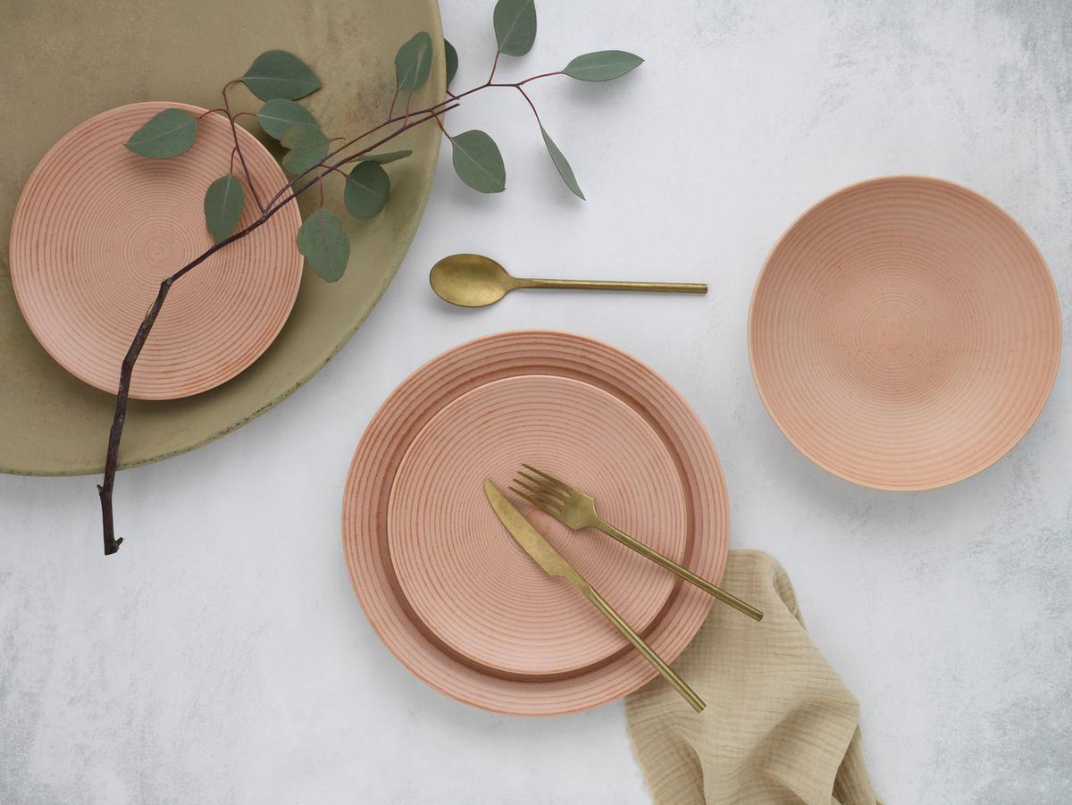 Jedilni Servis Catania Peach, 12-Delni - roza, Basics, keramika - Creatable