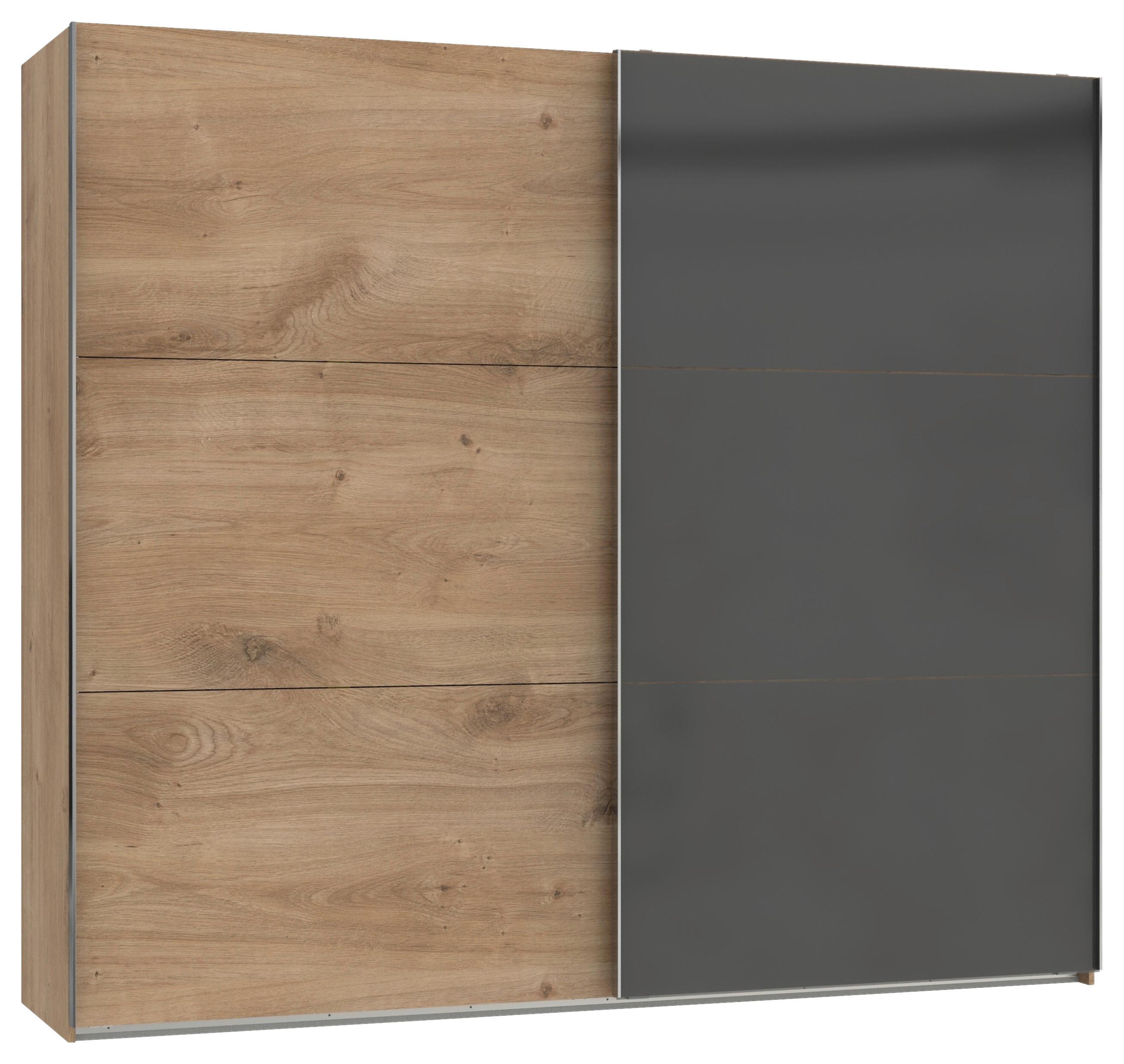 Ormar S Kliznim Vratima Level 36c - siva/boje hrasta, Moderno, drvni materijal (250/216/65cm) - Modern Living