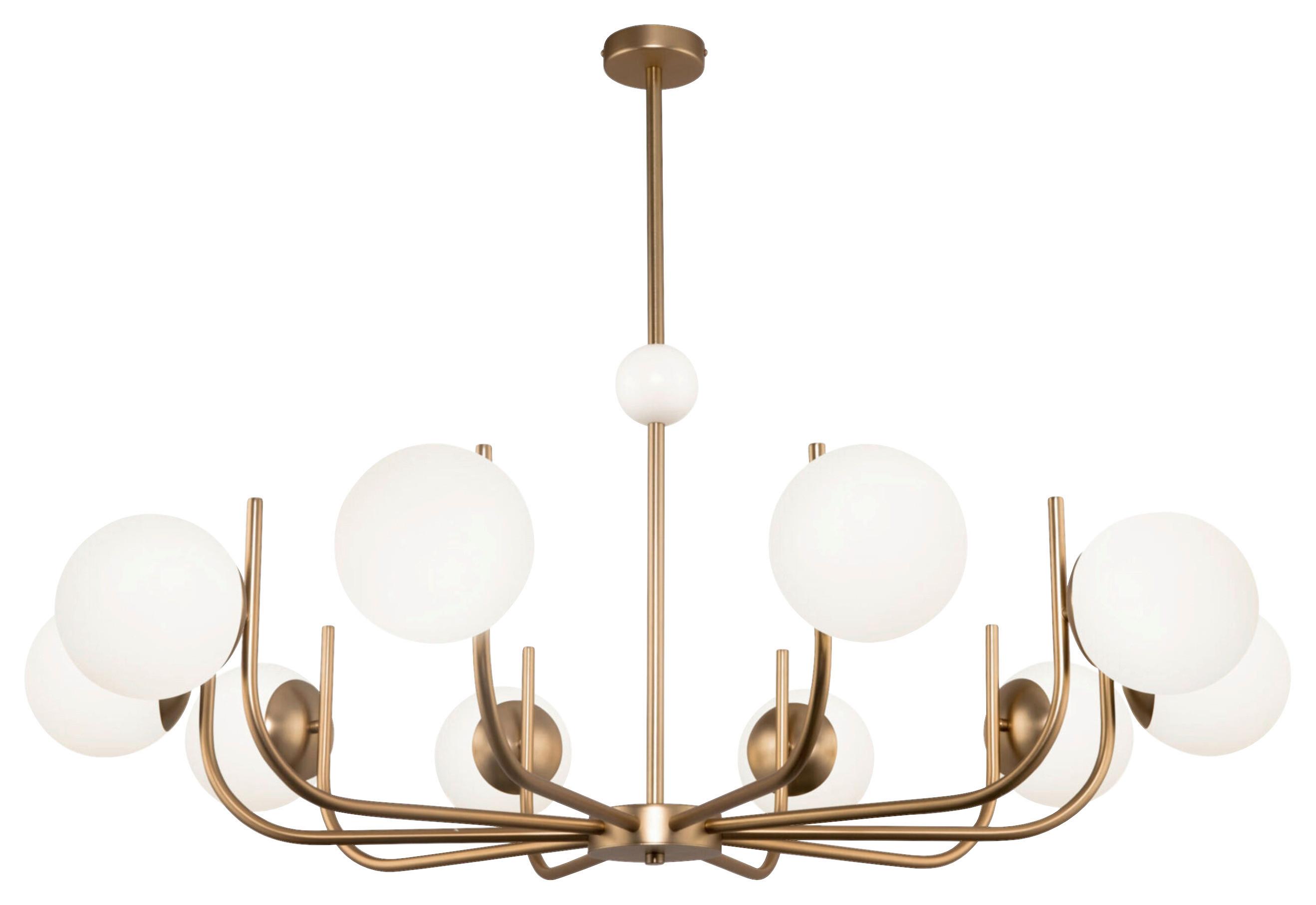 KRONLEUCHTER RENDEZ-VOUS - Messingfarben, Basics, Glas/Metall (116/27,6/116cm) - MAYTONI