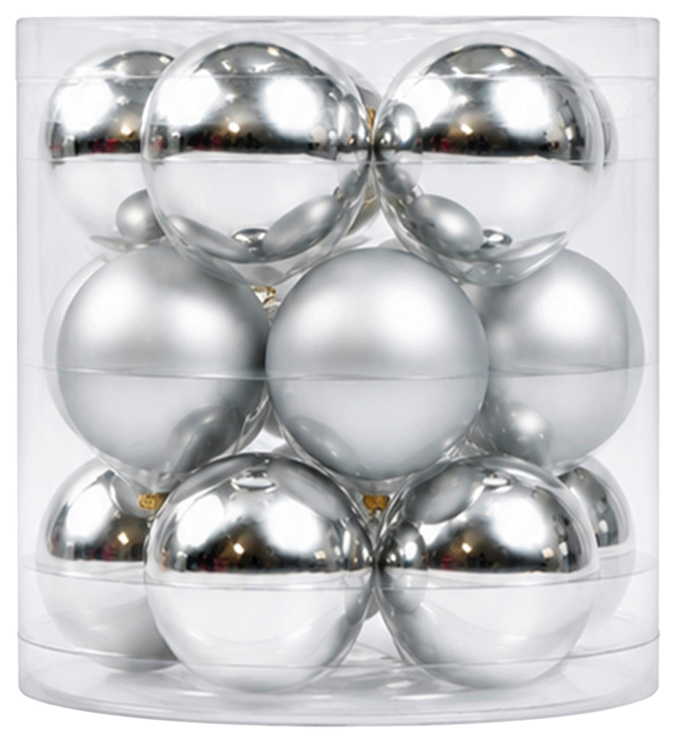 Christbaumkugel Noel Silberfarben, 15-teilig - Silberfarben, Glas (6cm) - Mömax