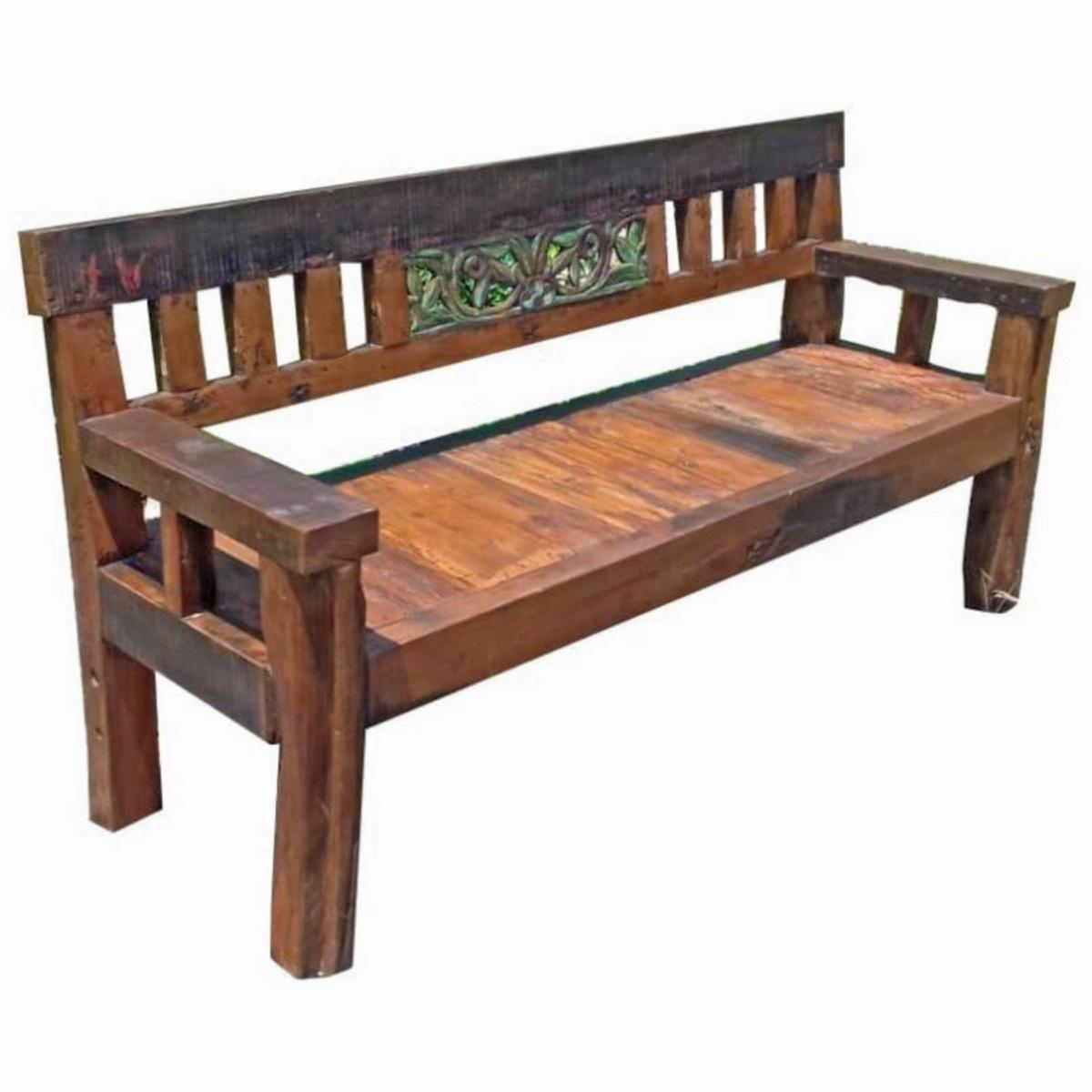 Gartenbank Sumba Teak 4-Sitzer - Dunkelbraun, Basics, Holz (180/90/54,5cm) - Gardenson