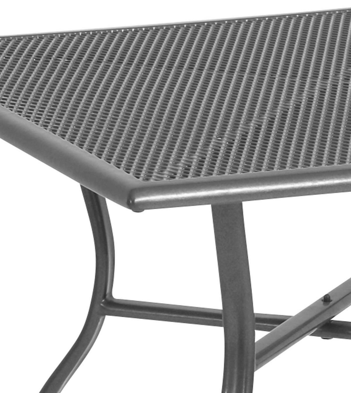 Gartentisch Toulouse Grau wetterbeständig ca. 70x70x74cm - Grau, Basics, Metall (70/70/74cm) - Gardenson