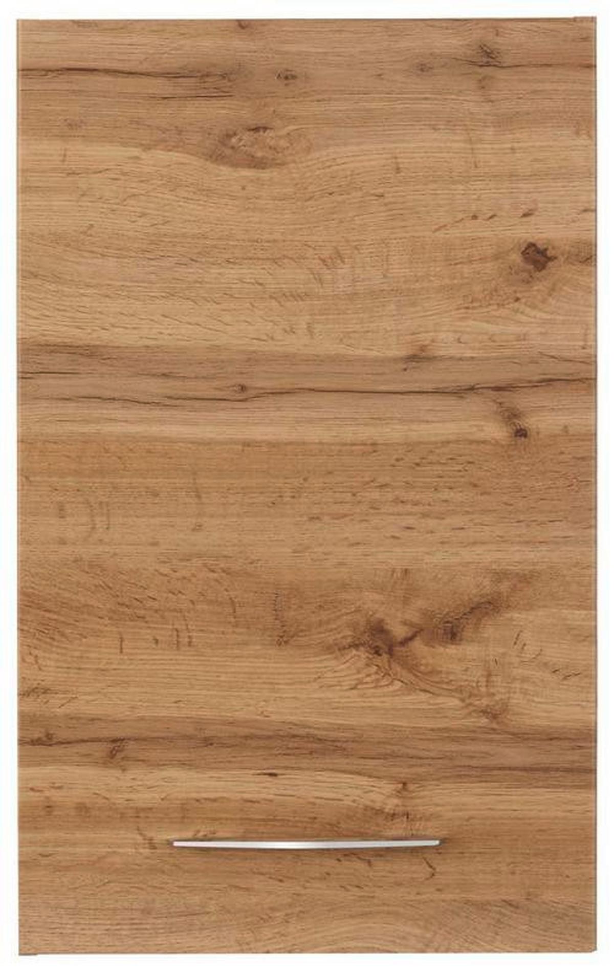 Zgornja Omarica Florida, Barva Hrasta - barve kroma/barve hrasta, Moderno, kovina/leseni material (40/64/20cm) - Premium Living