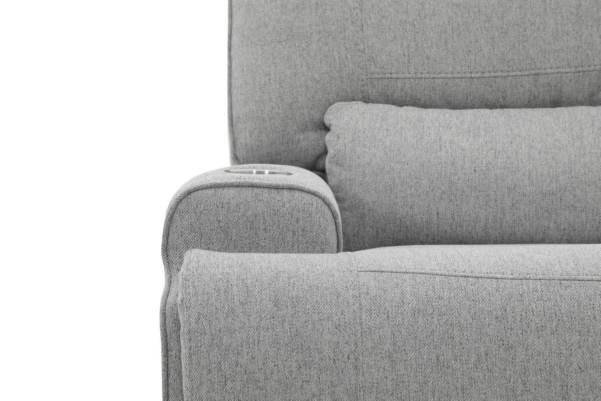 Počivalnik Texas, Svetlo Siva - črna/svetlo siva, Basics, kovina/umetna masa (122/106/102cm) - MID.YOU