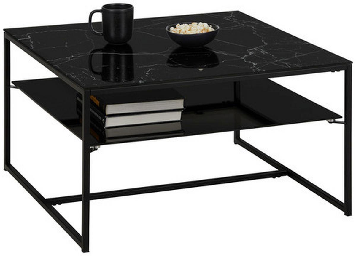 Couchtisch in Schwarz - Schwarz, Modern, Glas/Metall (75/43/75cm) - Mömax