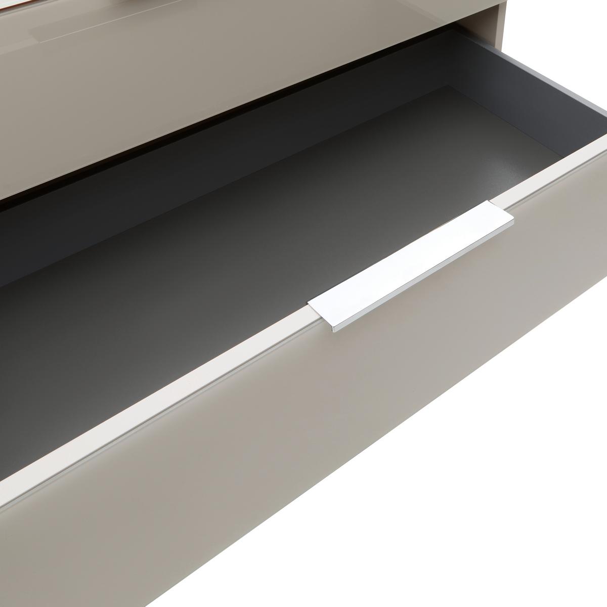 Kommode Siena Kaschmir - Chromfarben/Kaschmir, Modern, Glas/Holzwerkstoff (90/99/40cm) - Mömax