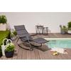 Sienna Garden Relaxliege ca.57x81x143cm Schwarz - Schwarz, KONVENTIONELL, Kunststoff/Textil (57/81/143cm) - Siena Garden