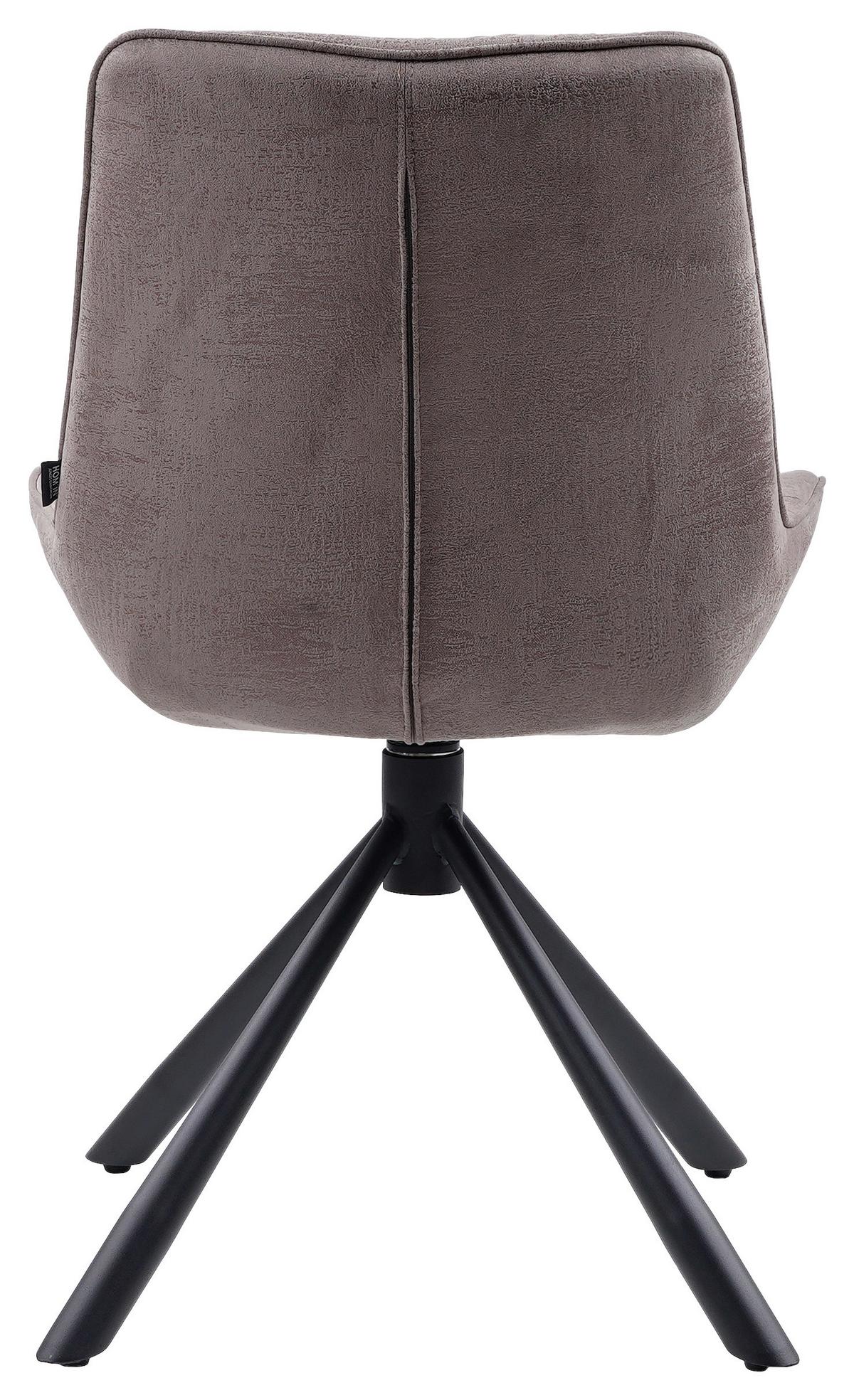 KRZESŁO HEIKO - czarny/taupe, Design, metal/tkanina (57/84/63cm) - Hom`in