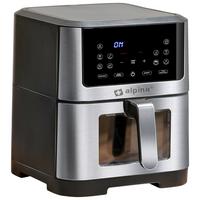 Heißluftfritteuse Alpina Schwarz/Silber max. 1800Watt - Silberfarben/Schwarz, Basics, Kunststoff/Metall (38/29,5/36,5cm) - Alpina 6287