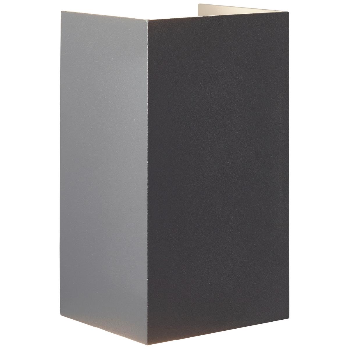 Wandleuchte Hilly Dunkelgrau max. 2x8,3 Watt - Dunkelgrau, Basics, Glas/Metall (6.8/8/13.6cm) - Brilliant
