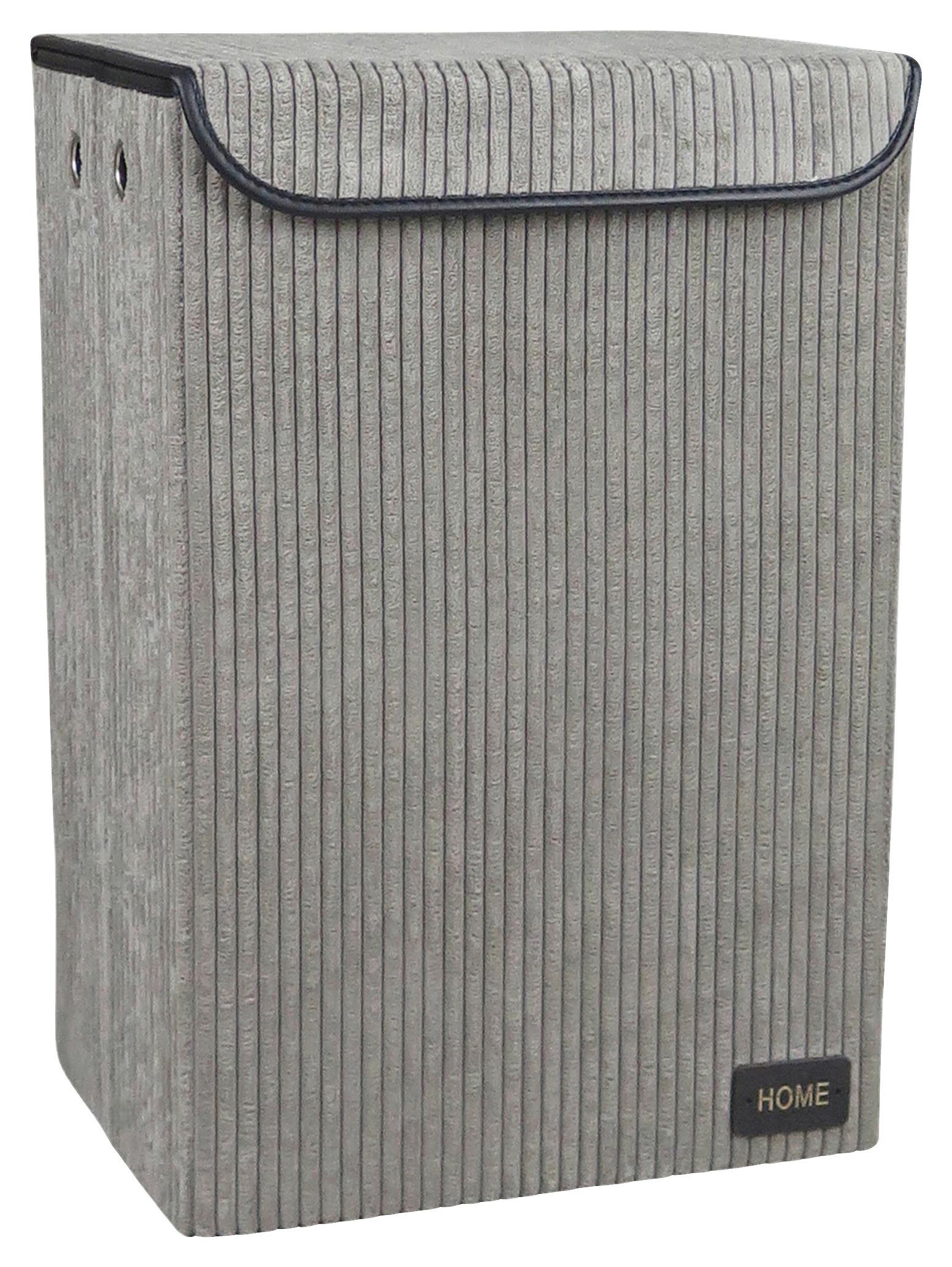 Kanta Za Veš Home Xl - siva, Konvencionalno, karton/tekstil (40cm) - Mömax