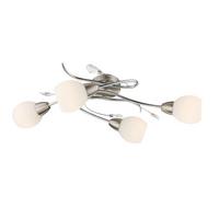 Deckenleuchte 60209-4 in Nickelfarben max. 40 Watt - Basics, Glas/Kunststoff (70/25/21cm) - Globo