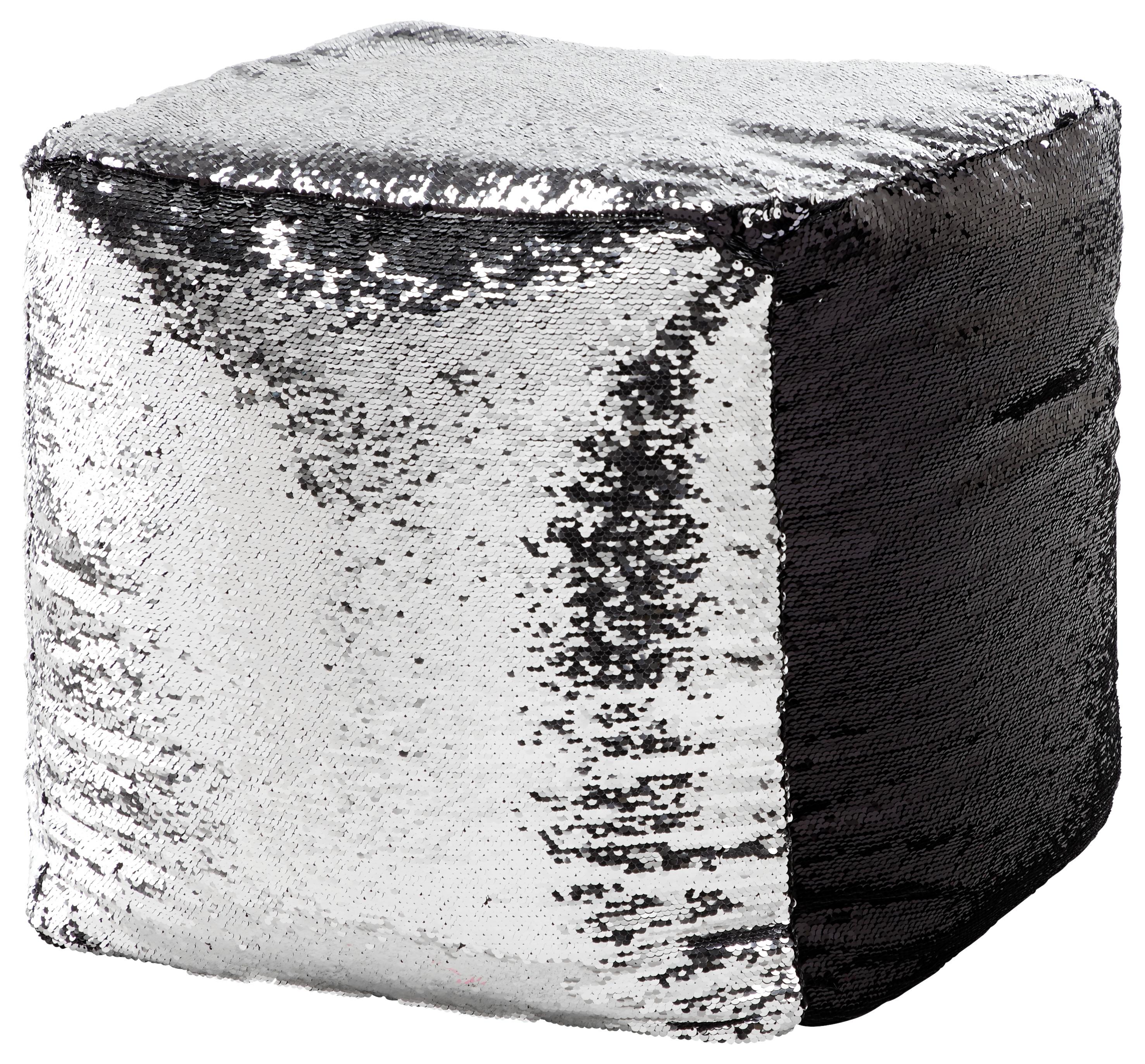 Flitteres Ülőke Ezüst-fekete Disco Queen - Ezüst, Lifestyle, Műanyag (45/45/45cm) - Modern Living